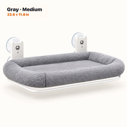 Gray Medium window cat hammock, 23.6 by 11.8 inches