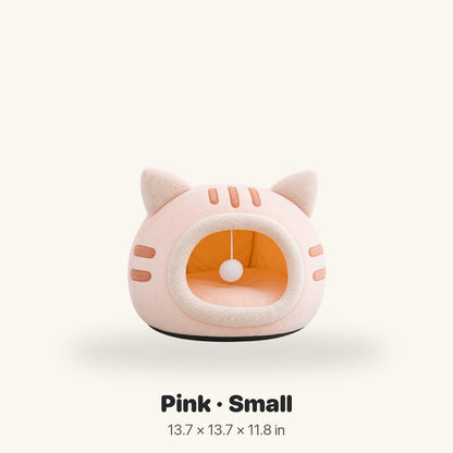 Pink Whisker Haven cat bed small