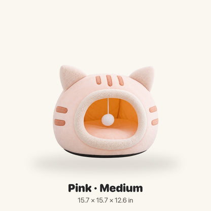 Pink Whisker Haven cat bed medium
