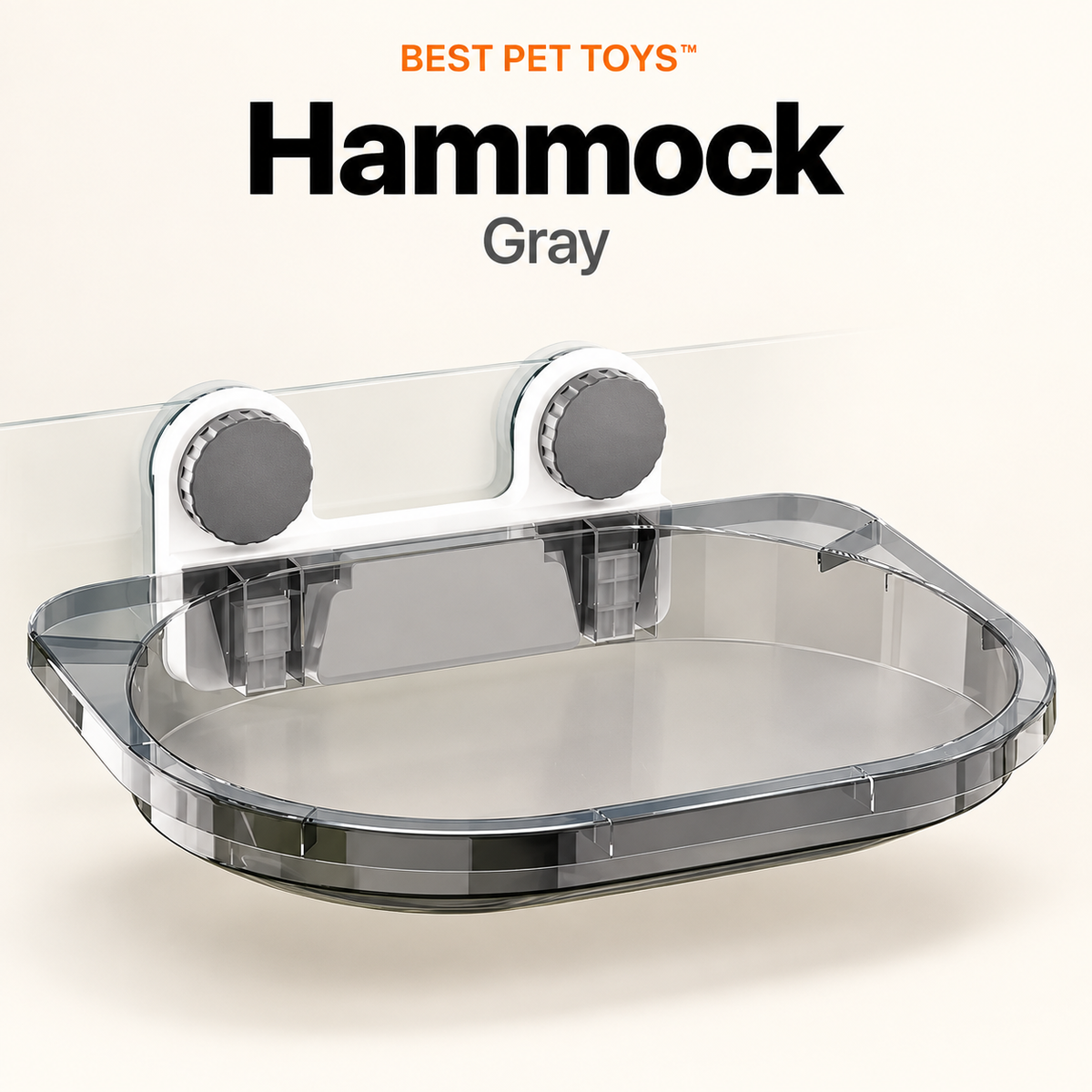 Best Pet Toys Window Scratcher Bed - hammock gray