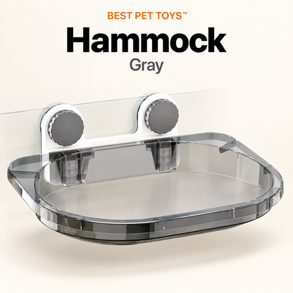 Best Pet Toys Window Scratcher Bed - hammock gray