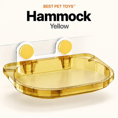 Best Pet Toys Window Scratcher Bed - hammock yellow