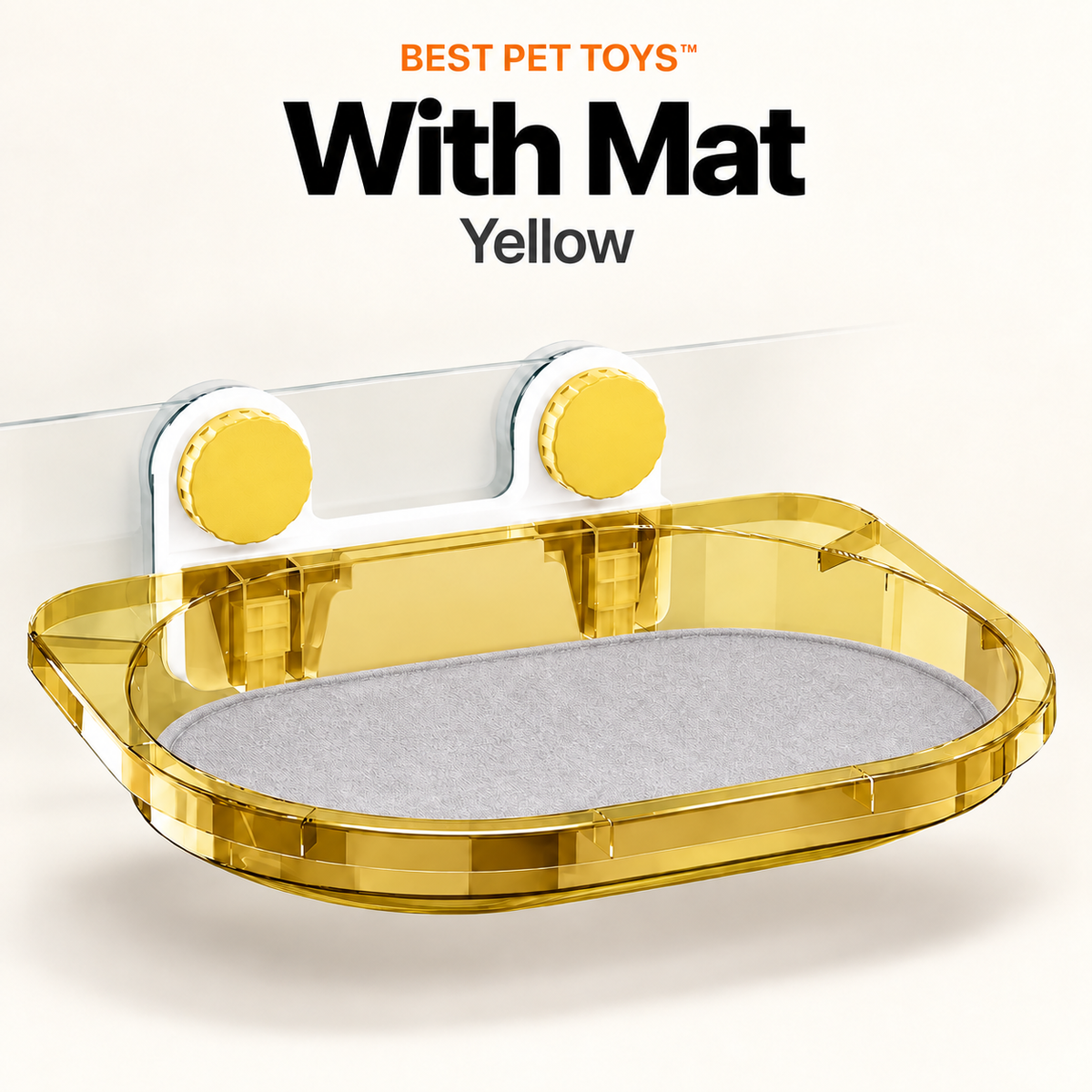 Best Pet Toys Window Scratcher Bed - mat yellow