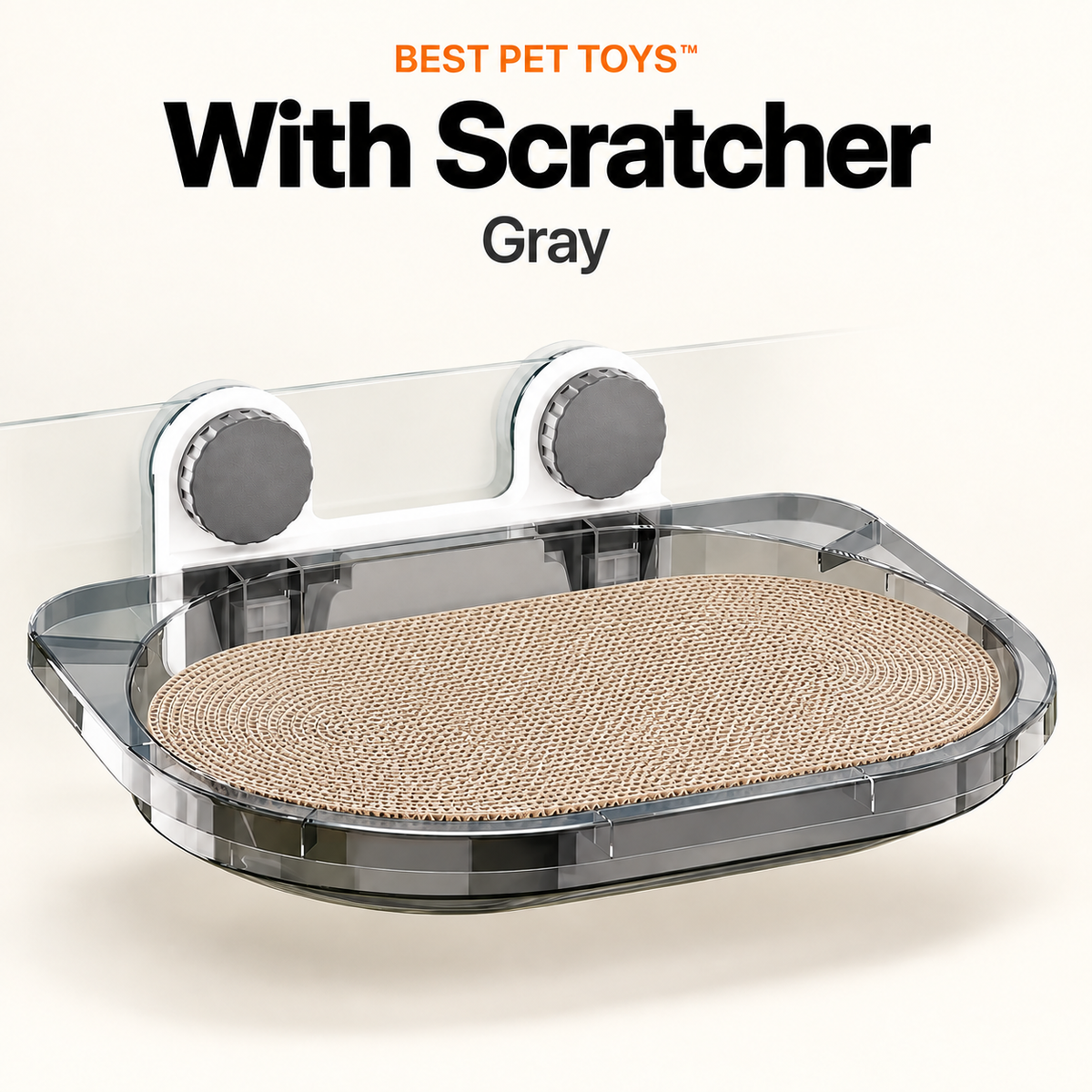 Best Pet Toys Window Scratcher Bed - scratcher gray