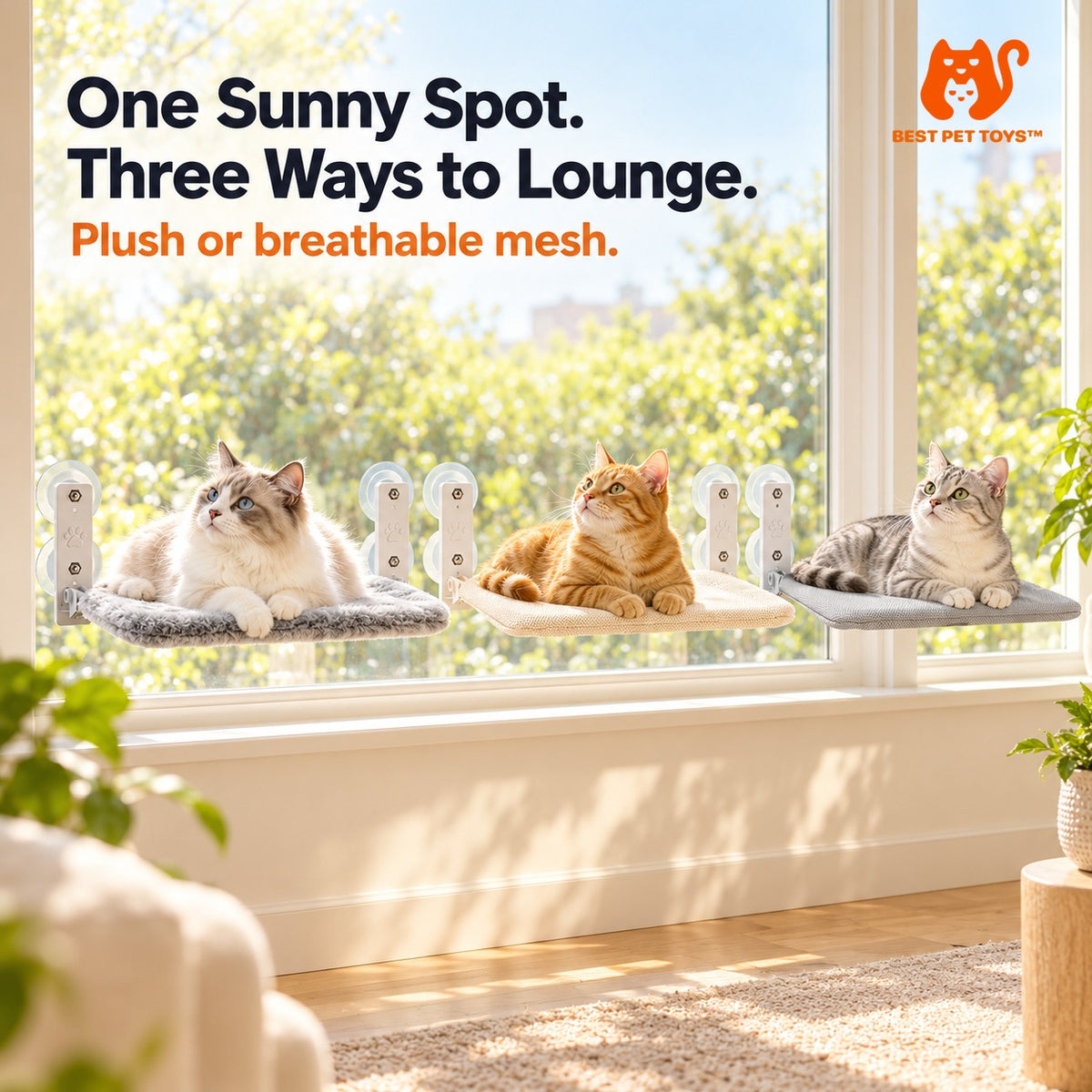 Best Pet Toys suction cup window cat hammock — gallery image 5