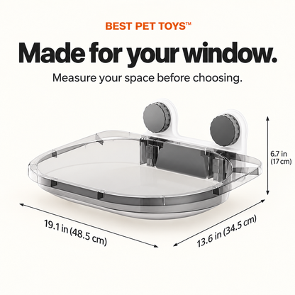 Window Scratcher Bed dimensions: 19.1 by 13.6 by 6.7 inches