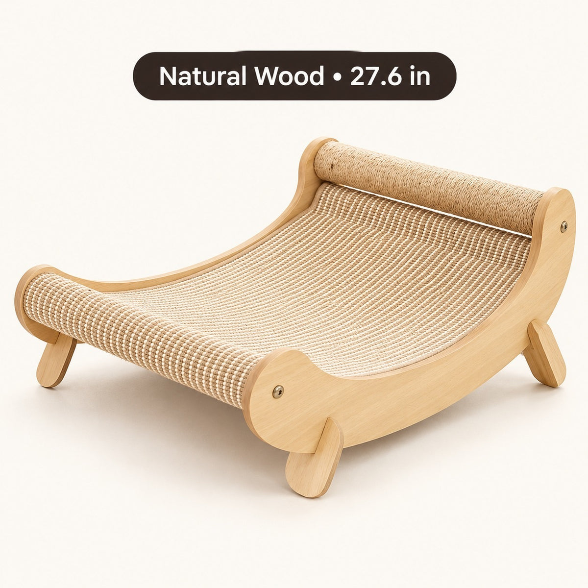 Natural wood wooden scratcher bed variant