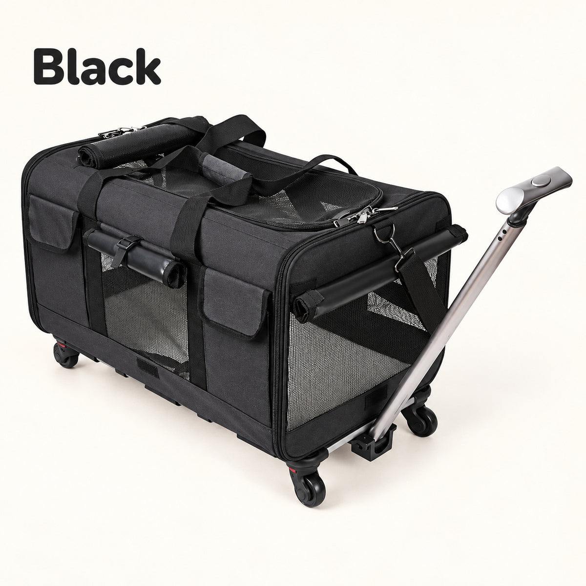 Black XL pet trolley carrier color option