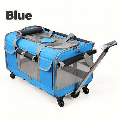 Blue XL pet trolley carrier color option