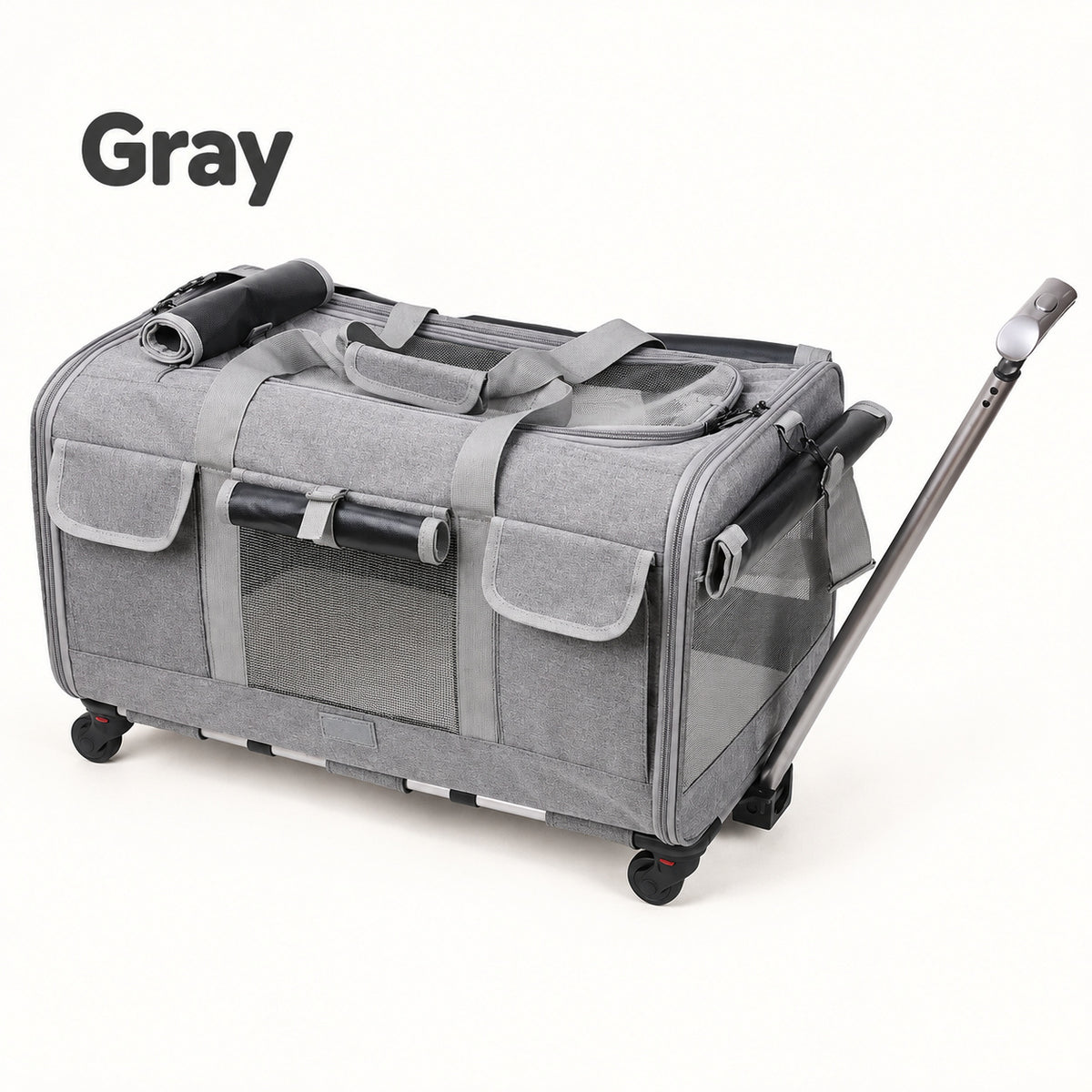 Gray XL pet trolley carrier color option
