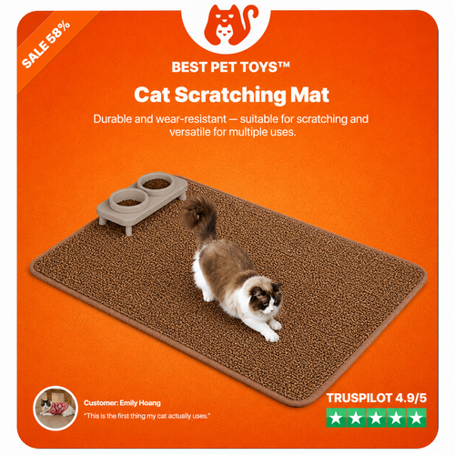 Best Pet Toys cat scratching mat sisal large indoor cats furniture protection