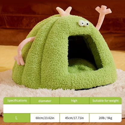 Monster-Shaped Cat & Dog Bed – Semi-Enclosed, Warm & Cozy Design