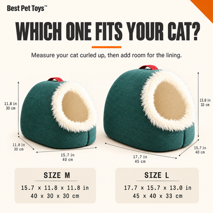 Best Pet Toys™ Portable Pet Cave Bed